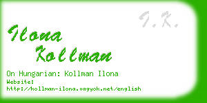 ilona kollman business card